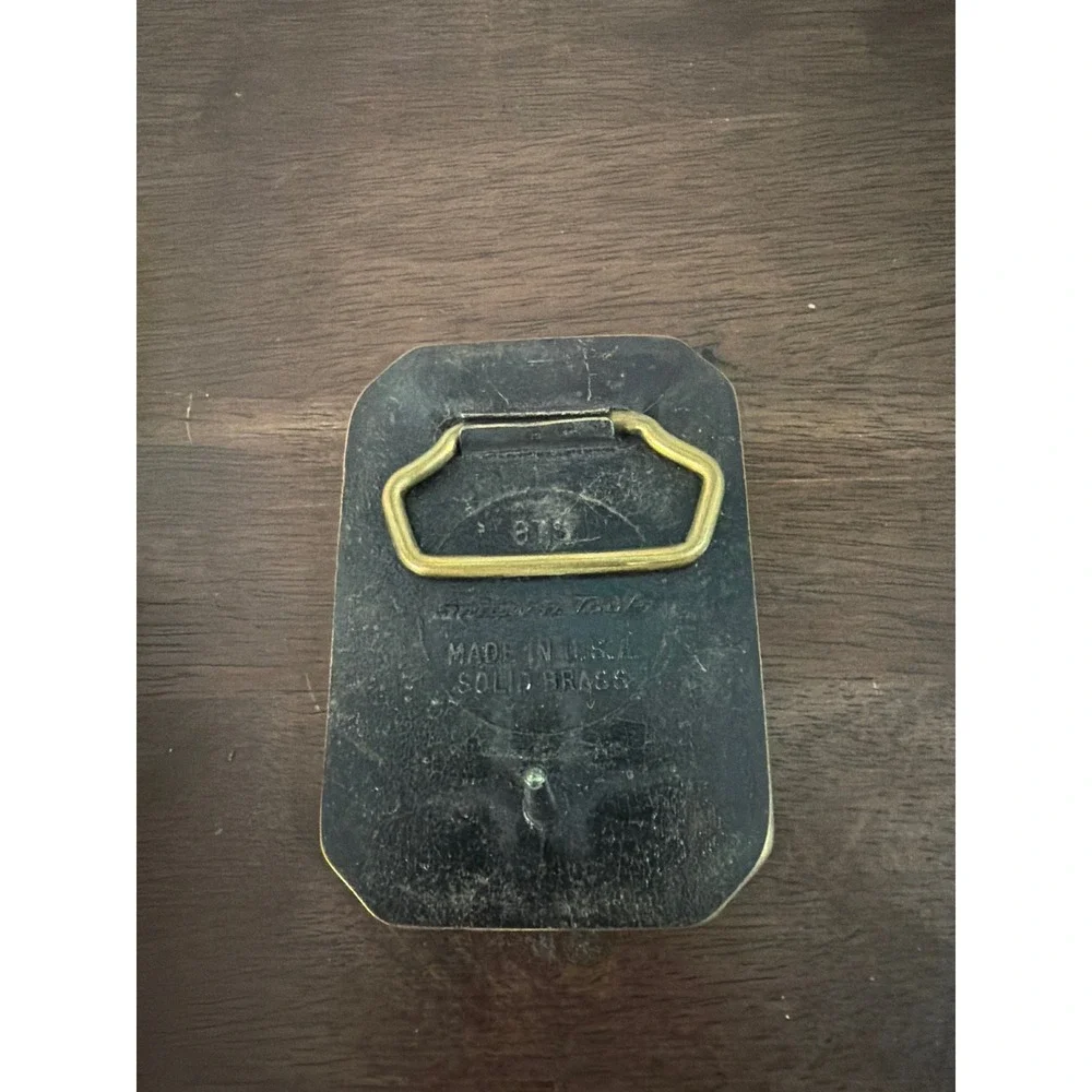 Snap-On Tools Vintage Belt Buckle Solid Brass SPP-513 Made in USA with Case